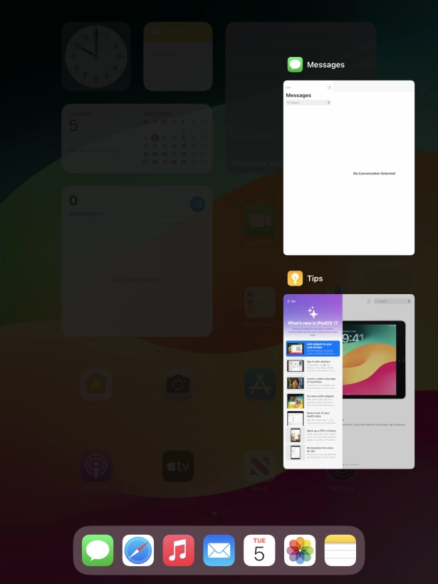 Slide upwards on the required application to end it.