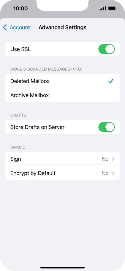 Press the indicator next to 