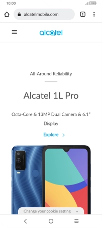 Press the address bar.