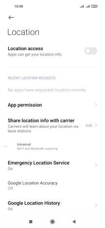 Press the indicator next to 