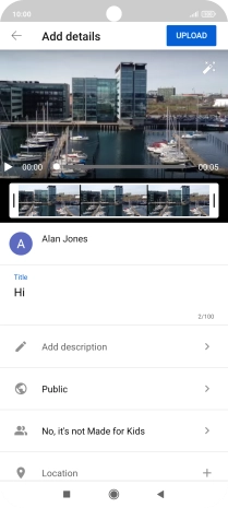 Key in the required text and press UPLOAD.