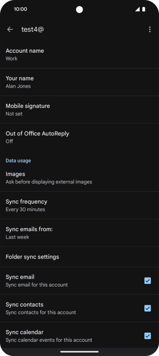 Press Account name and key in the required name.