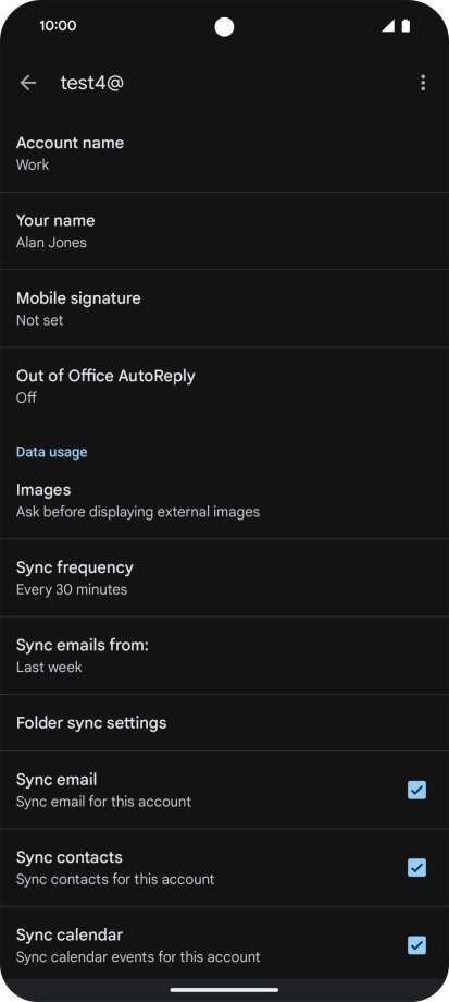 Press Account name and key in the required name.