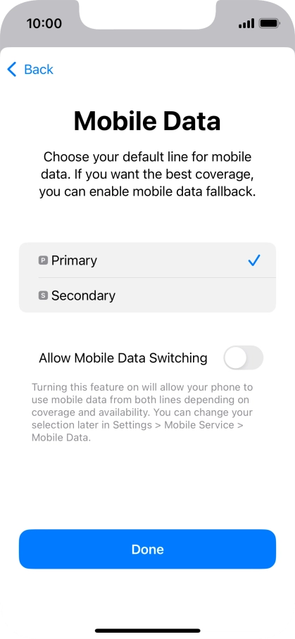 Press the indicator next to 