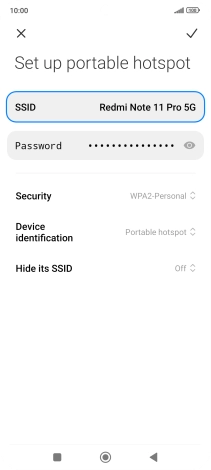 Press Password and key in the required password.
