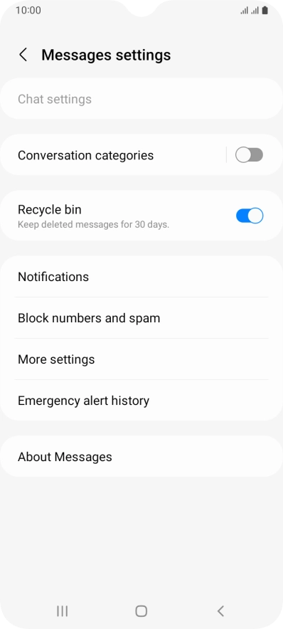 Press More settings. Press More settings.
