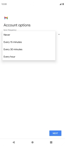 Press the required setting. Press the required setting.
