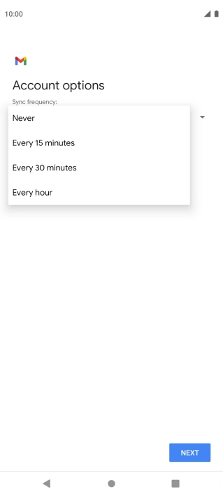 Press the required setting. Press the required setting.