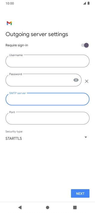 Press the field below 