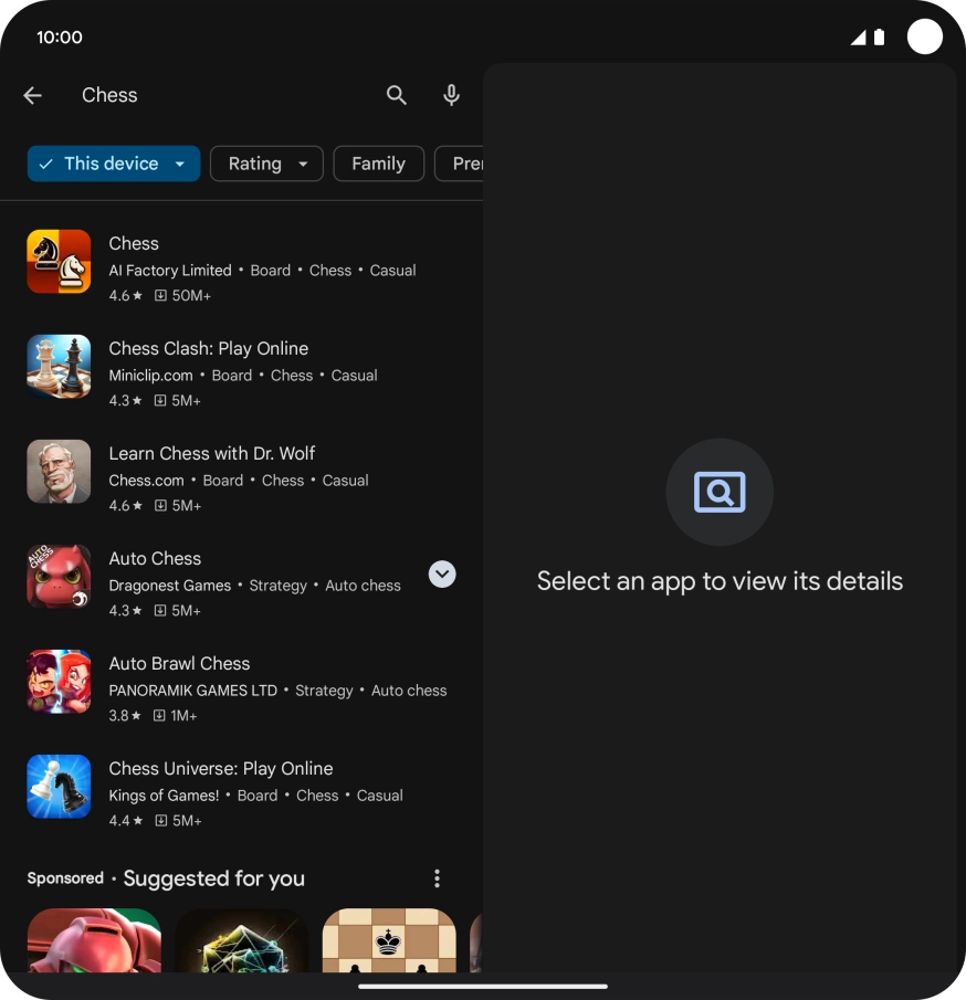 Press the required app.