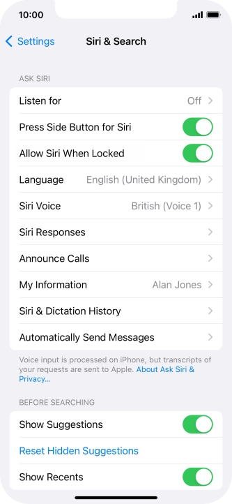 Press Listen for. Press Listen for.