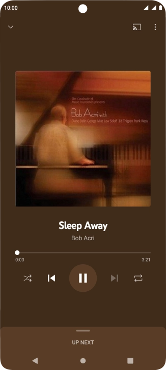 Press arrow right to go to the next audio file.