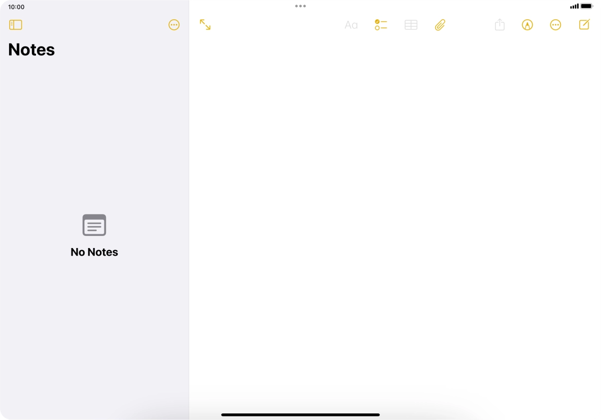 Slide your finger downwards starting from the top right side of the screen.