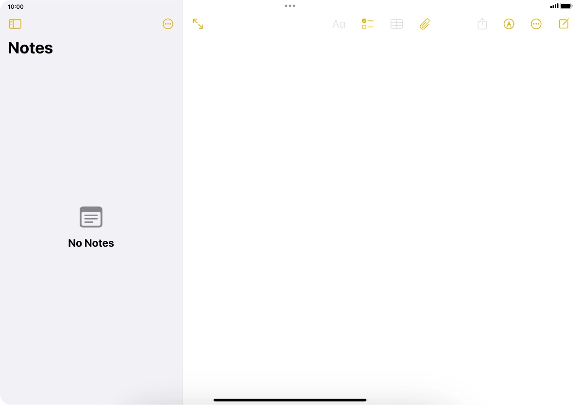 Slide your finger downwards starting from the top right side of the screen.