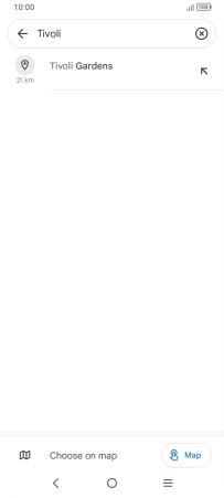 Press the required destination. Press the required destination.