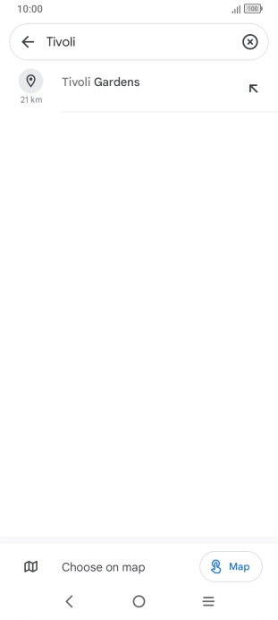 Press the required destination. Press the required destination.