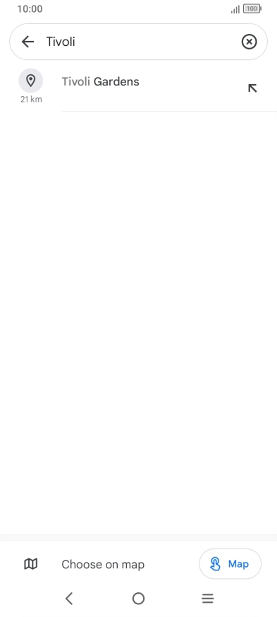 Press the required destination. Press the required destination.