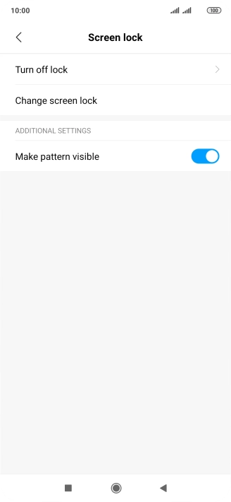 Press Turn off lock and key in the current phone lock code.