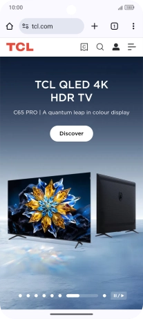 Press the menu icon.
