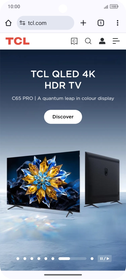 Press the menu icon.