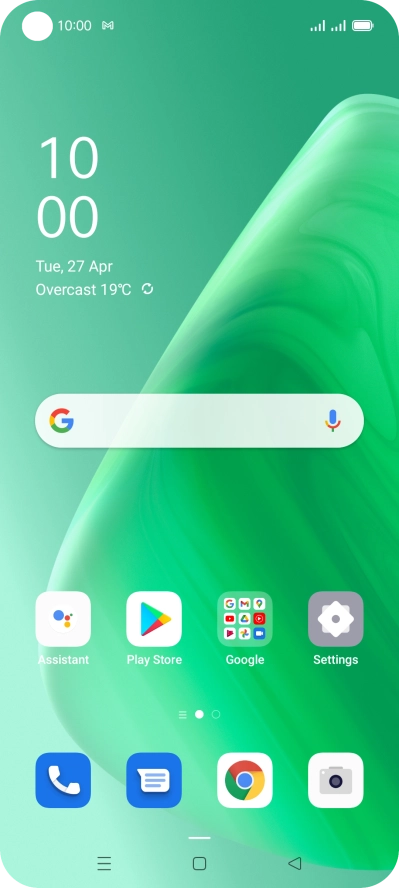 The email message icon shows that you've received a new email message.