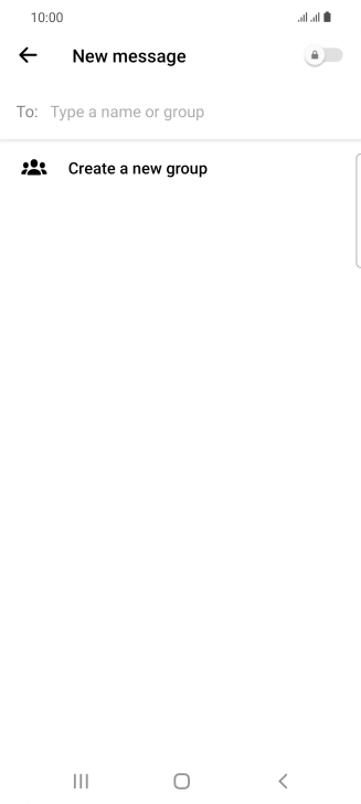 Press the search field and key in the first letters of the recipient's name.