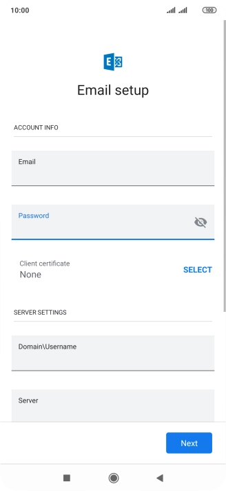 Press SELECT and follow the instructions on the screen to install the required certificate.