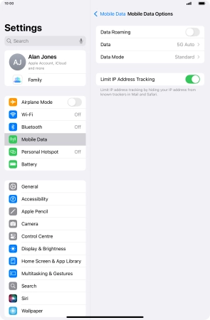 Press the indicator next to 