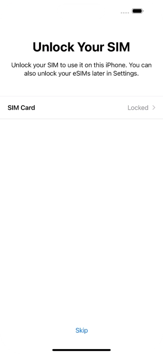 Press SIM Card. Press SIM Card.