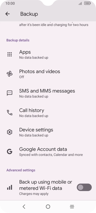 Press the indicator next to 