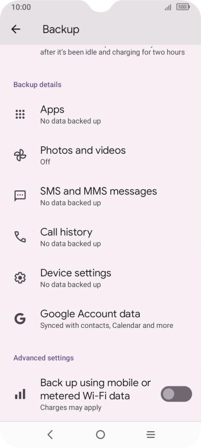 Press the indicator next to 