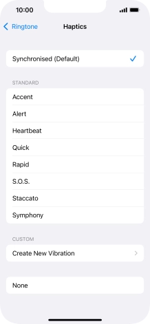 Press the required setting to turn on the function.