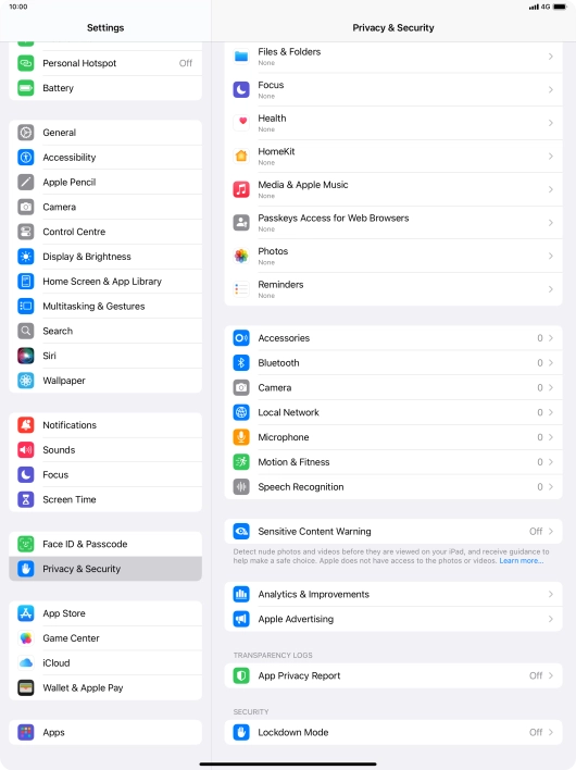 Press App Privacy Report.