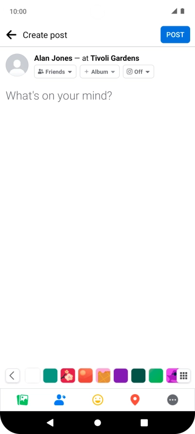 Press the text input field.