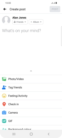 Press the text input field and key in the required text.