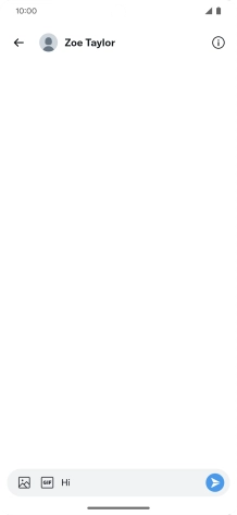 Write the required message and press the send icon.