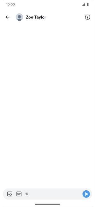 Write the required message and press the send icon.