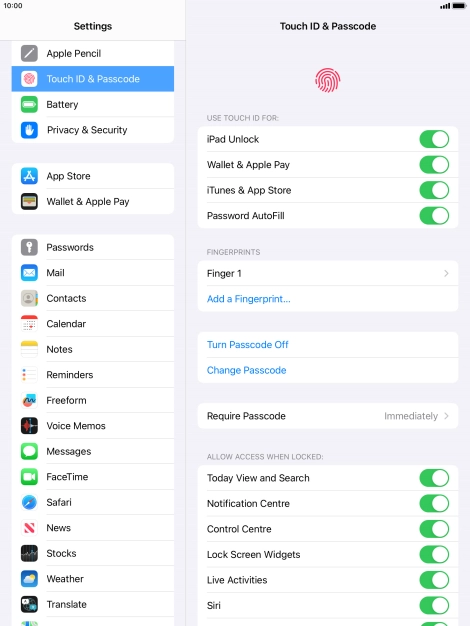 Press the indicators next to the required settings to turn them on or off. Press the indicators next to the required settings to turn them on or off.