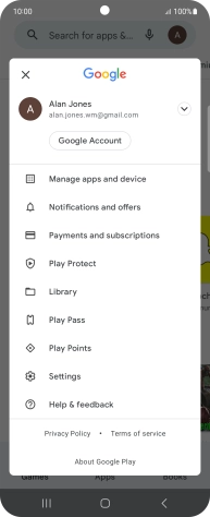 Press Manage apps and device. Press Manage apps and device.