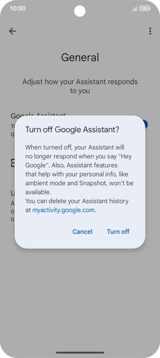 If you turn off the function, press Turn off. If you turn off the function, press Turn off.
