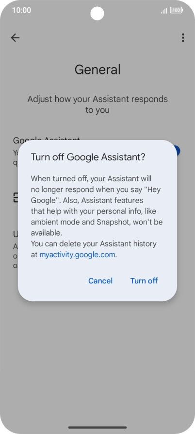If you turn off the function, press Turn off. If you turn off the function, press Turn off.