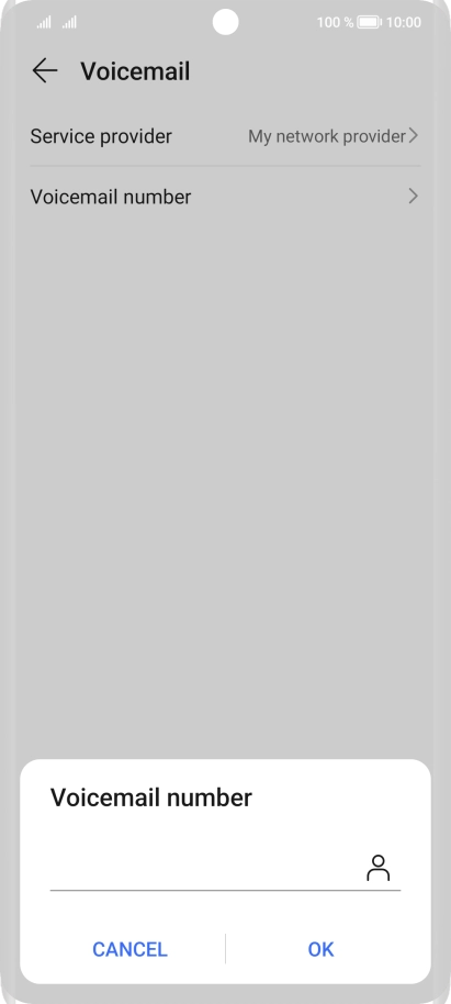 Key in +447836121121 and press OK.