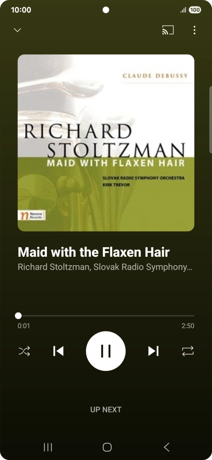 Press arrow right to go to the next audio file.