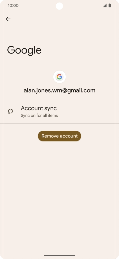 Press Account sync.