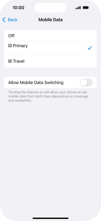 Press the required price plan.