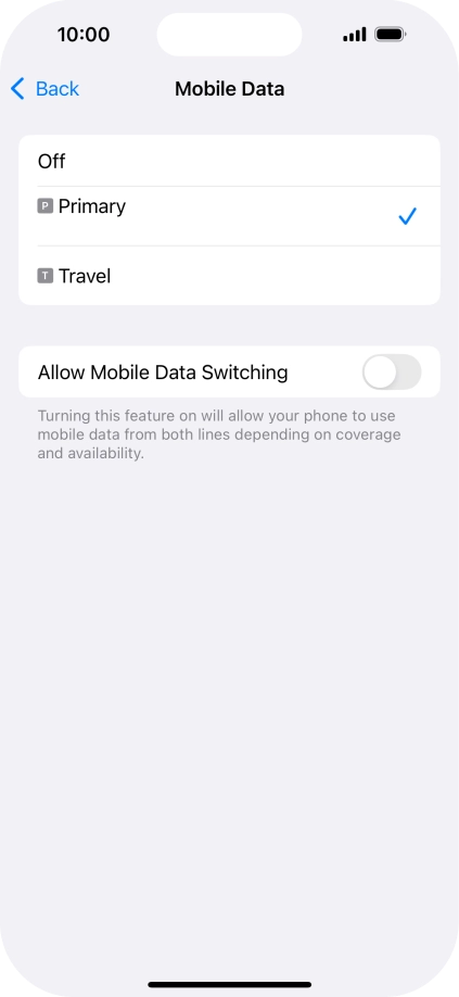 Press the required price plan.