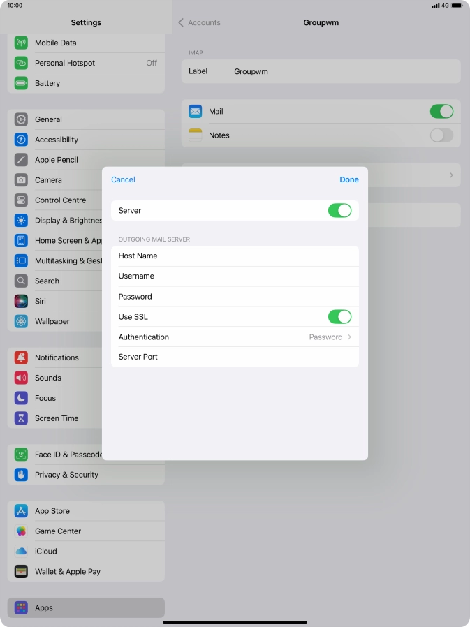 Press Authentication.