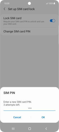 Key in a new four-digit PIN and press OK.