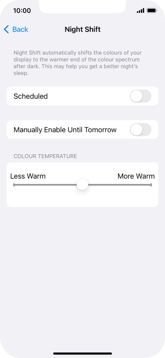 Press the indicator next to 