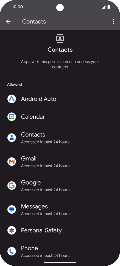 Press the required app.